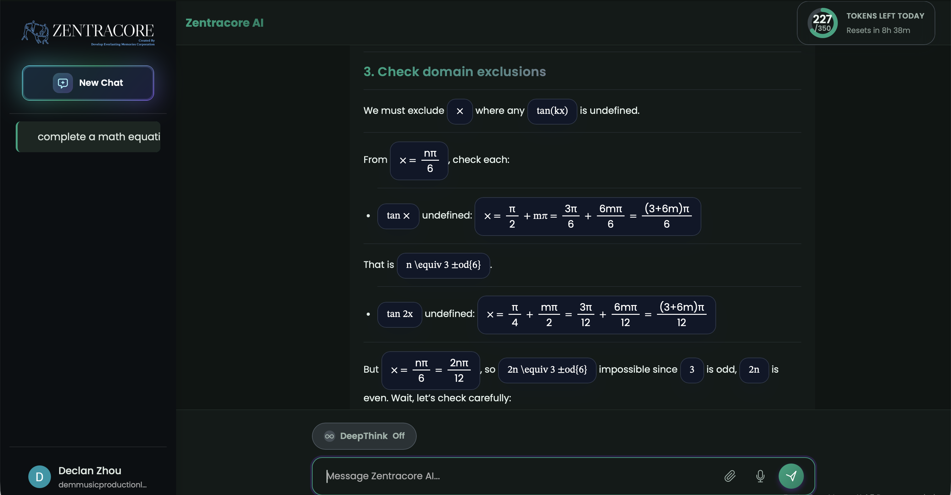 Mathematics ability interface